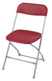 burgundy folding chair